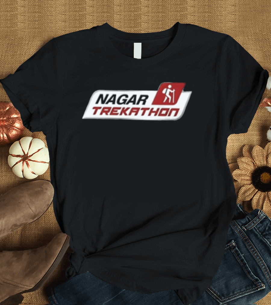 Nagar Trekathon Backpack Walking Event Outdoor Adventure T-Shirt