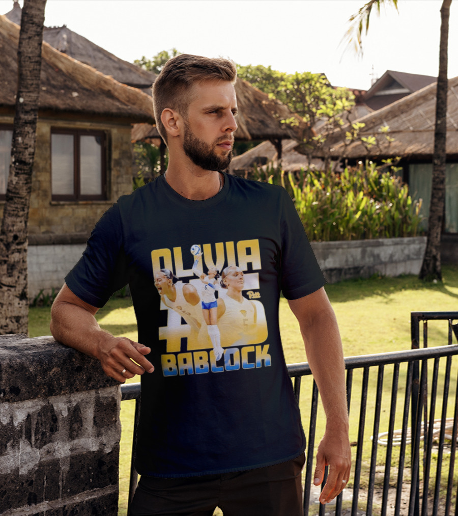 Olivia Bablock Pitt Panthers Volleyball Number 5 T-Shirt