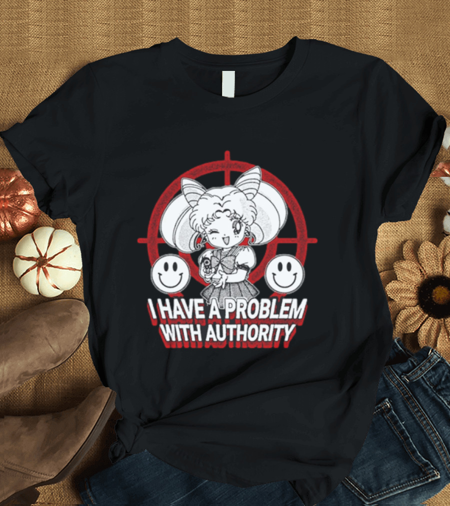 Sailor Moon I Have A Problem With Authority Anime Character Target Smiley Faces T-Shirt