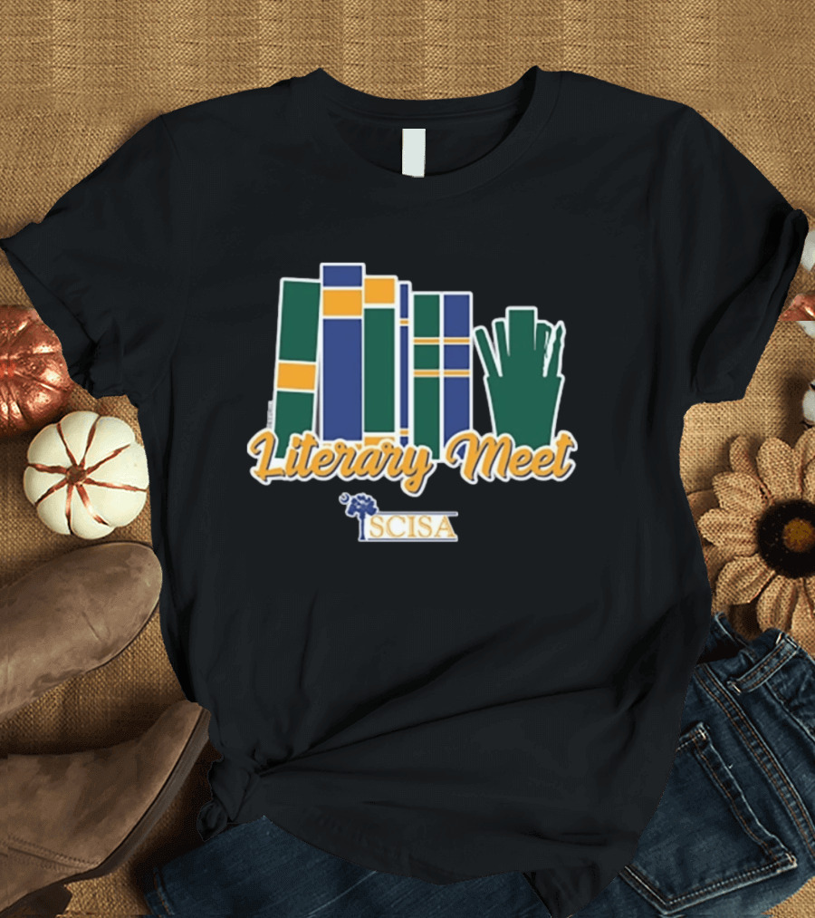 SCISA Literary Meet 2026 Books And Pens T-Shirt