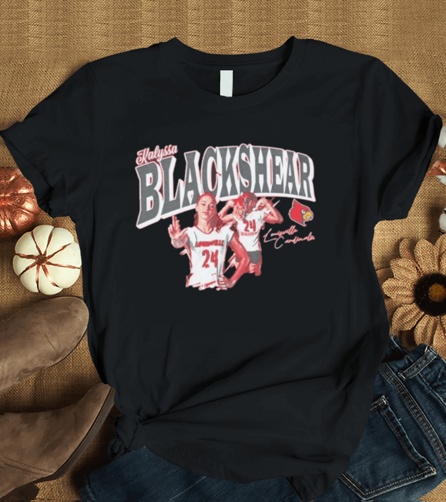 Kalyssa Blackshear Louisville Cardinals 24 Paintbrush T-Shirt