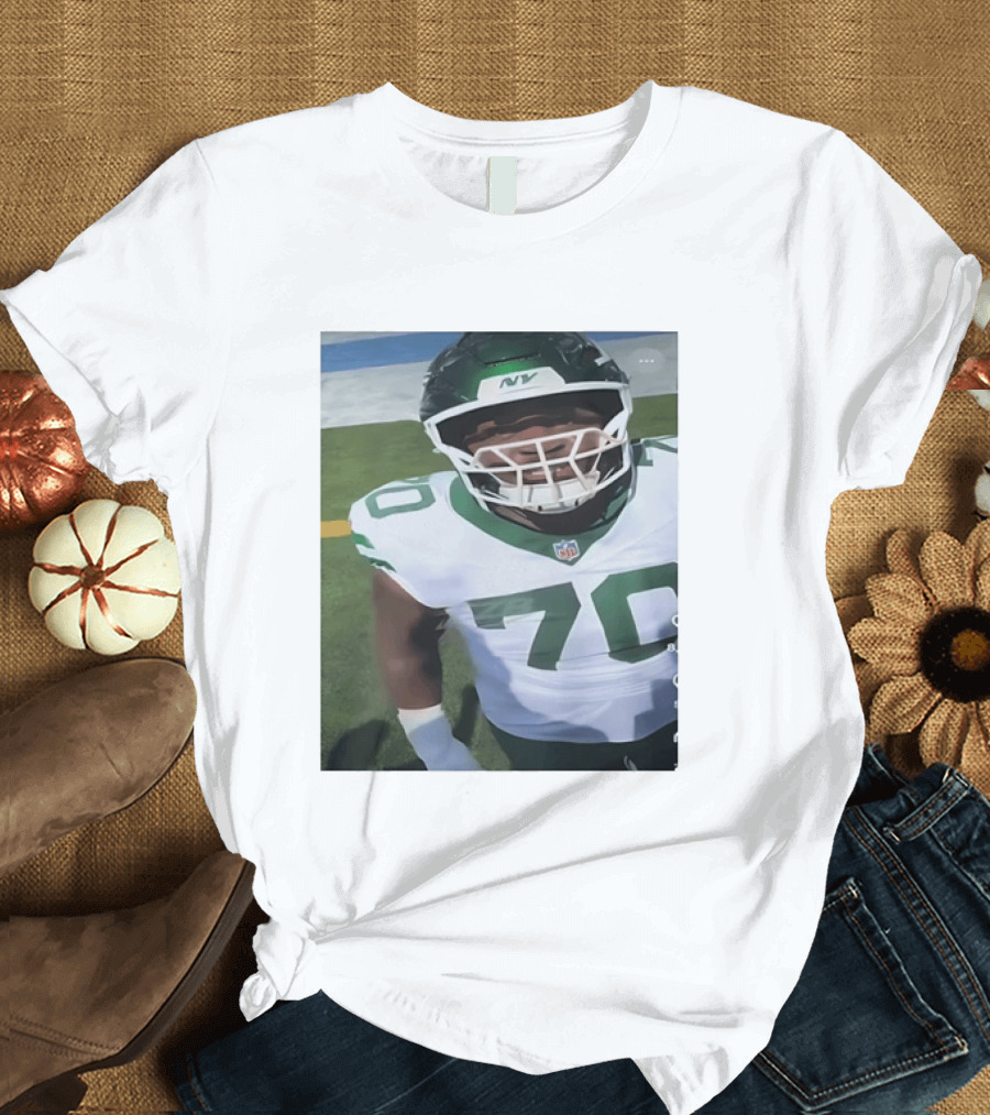 New York Jets Number 70 Football Player NFL Jersey T-Shirt