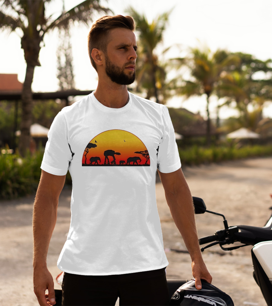 Star Wars AT AT Walker African Savanna Sunset T-Shirt