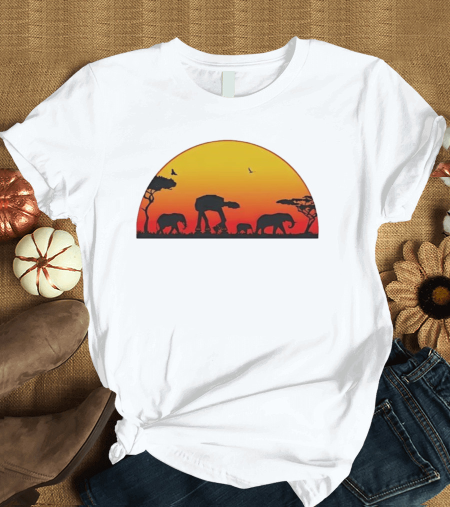 Star Wars AT AT Walker African Savanna Sunset T-Shirt
