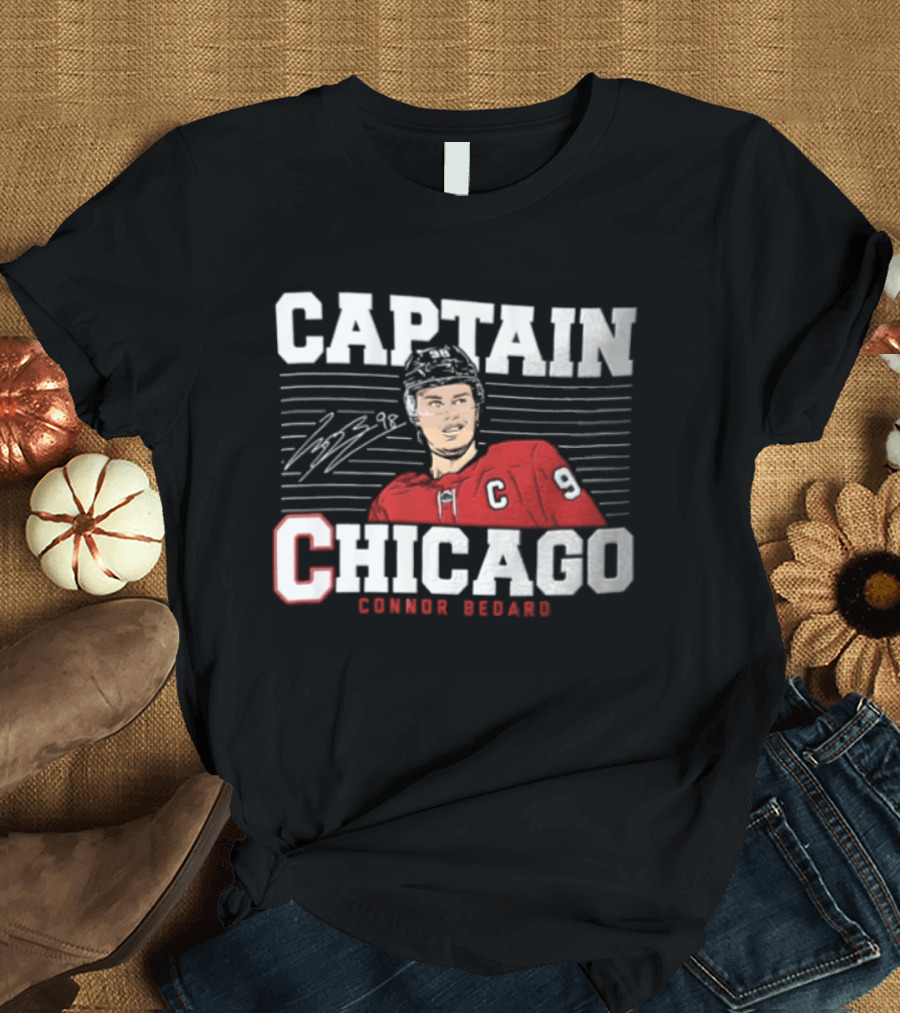 Captain Connor Bedard Chicago Blackhawks NHL 98 T-Shirt
