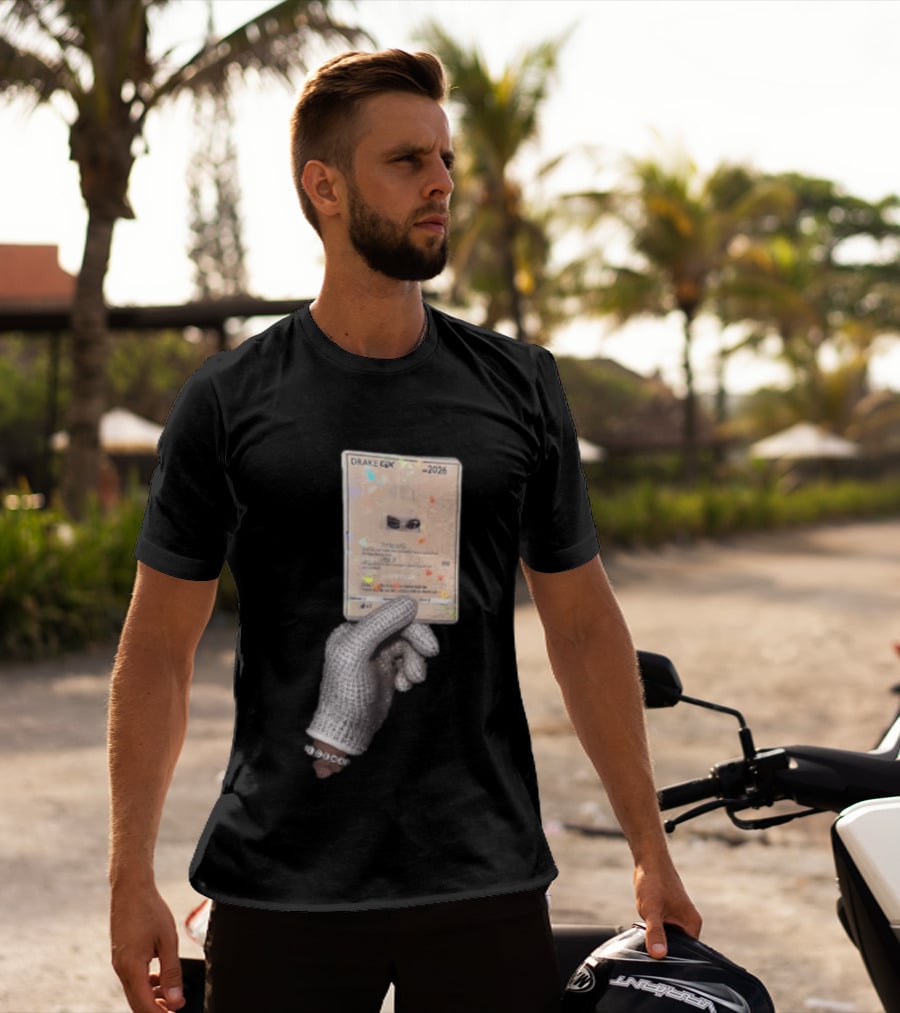 Drake GX 2026 Habibti 100 Rhinestone Glove Holding Trading Card T-Shirt