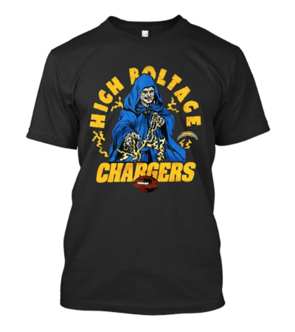 Los Angeles Chargers High Voltage Emperor Palpatine Casting Lightning Bolts T-Shirt