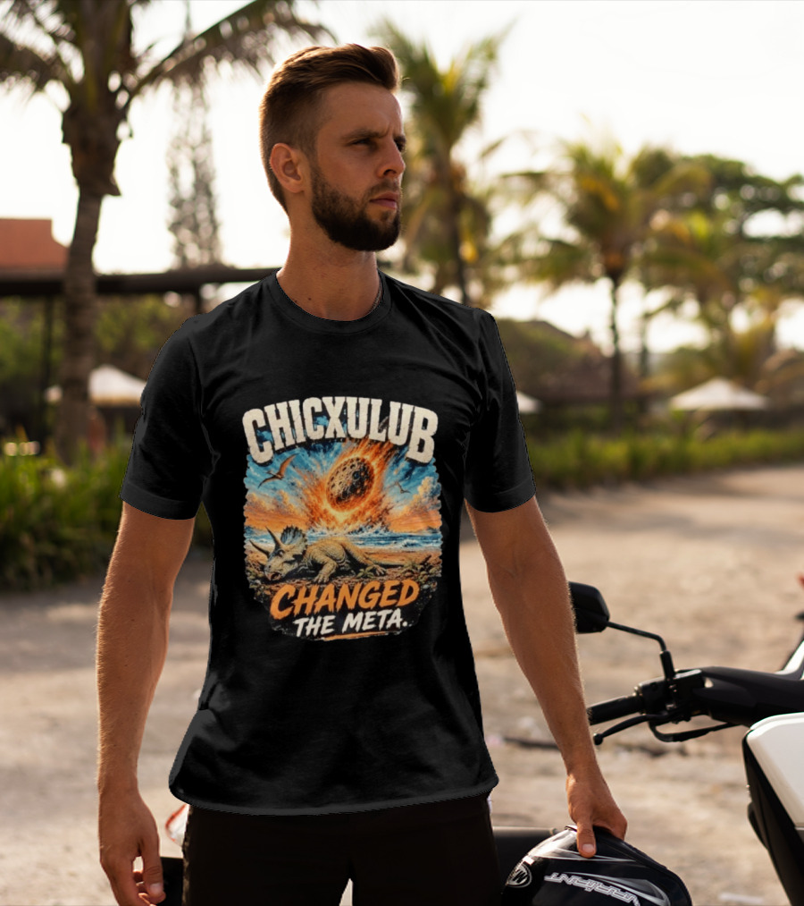 Chicxulub Asteroid Impact Dinosaur Triceratops Extinction Event T-Shirt
