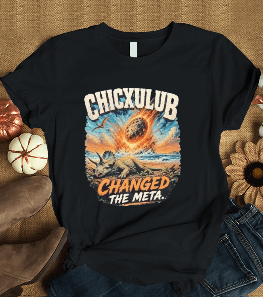 Chicxulub Asteroid Impact Dinosaur Triceratops Extinction Event T-Shirt