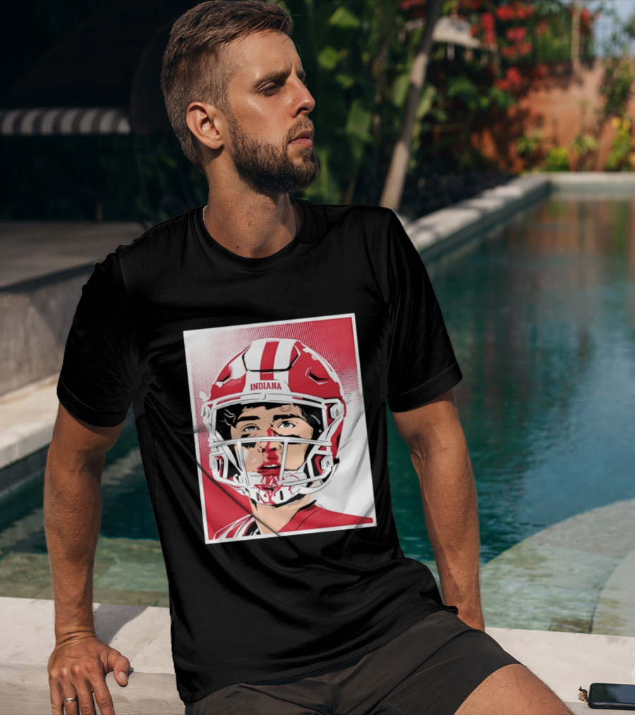 Josh Hoover Indiana Football Bloody Face Helmet T-Shirt