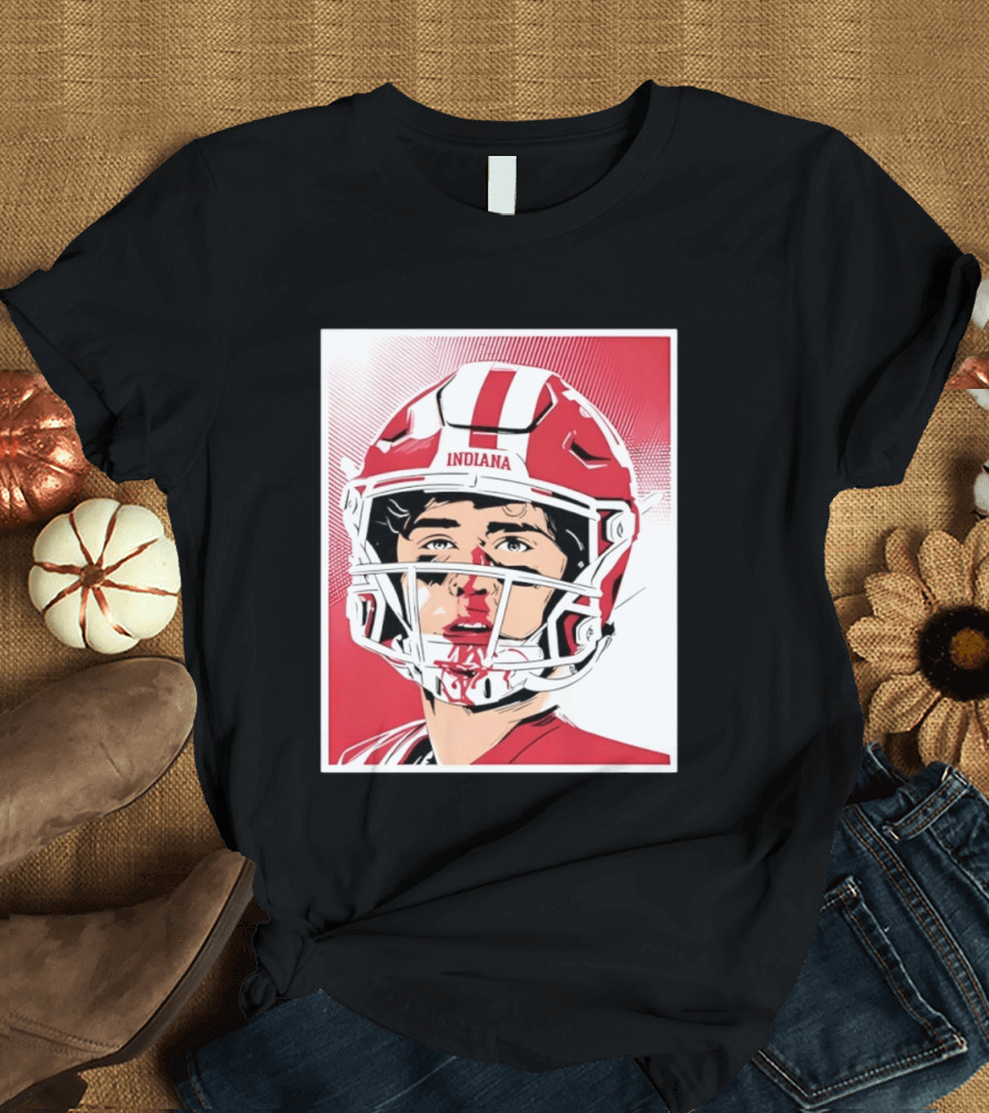 Josh Hoover Indiana Football Bloody Face Helmet T-Shirt