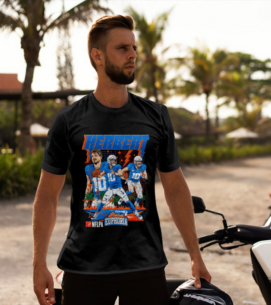 Herbert Player Euphoria NFLPA Limited Edition Lightning Version T-Shirt
