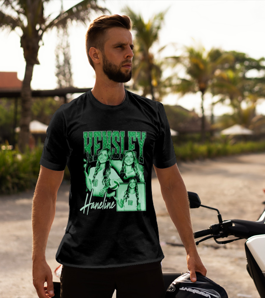 Kensley Haneline 18 Volleyball Player Green Collage T-Shirt