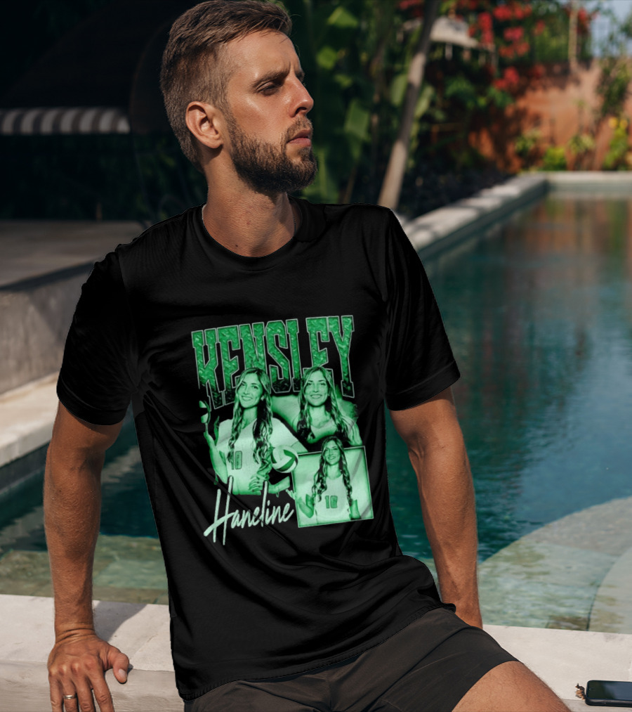 Kensley Haneline 18 Volleyball Player Green Collage T-Shirt