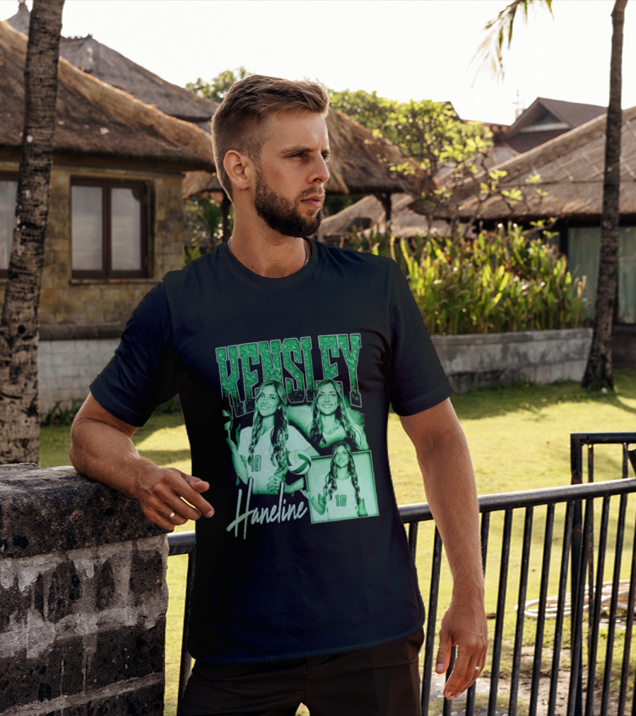 Kensley Haneline 18 Volleyball Player Green Collage T-Shirt
