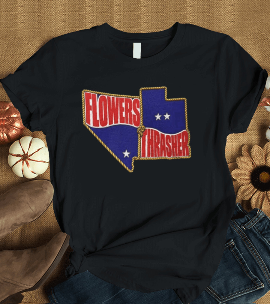 FLOWERS THRASHER Nevada Utah Patch T-Shirt