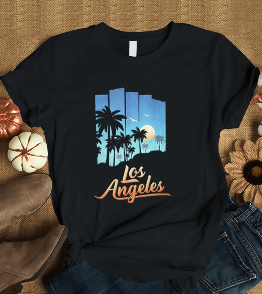 Los Angeles Sunset Palm Trees California T-Shirt