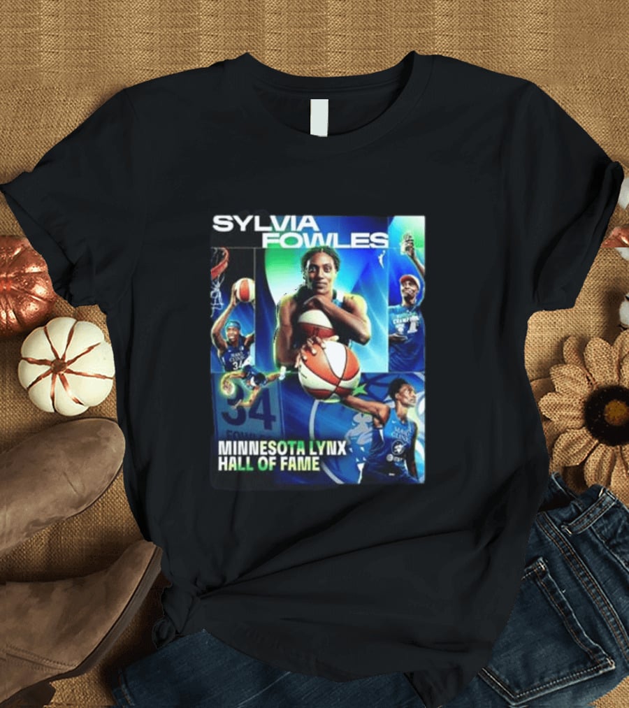 Sylvia Fowles Minnesota Lynx Hall Of Fame Basketball Legend 34 T-Shirt