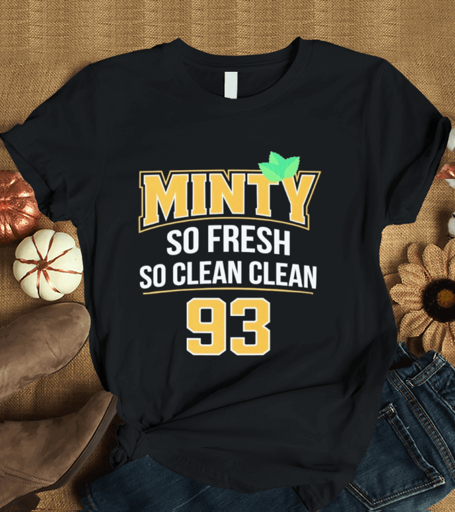 Minty So Fresh So Clean Clean 93 Mint Leaf Accents T-Shirt