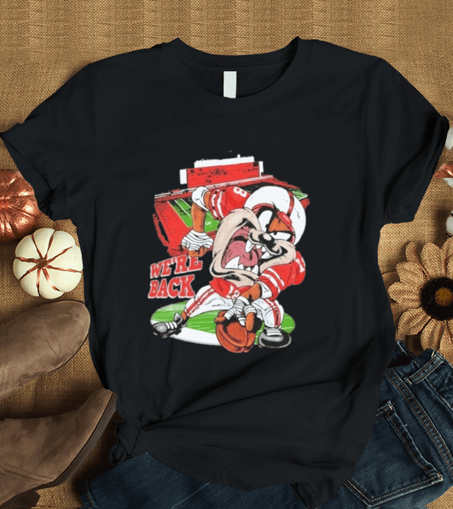 Taz Nebraska Cornhuskers We're Back Memorial Stadium Football T-Shirt