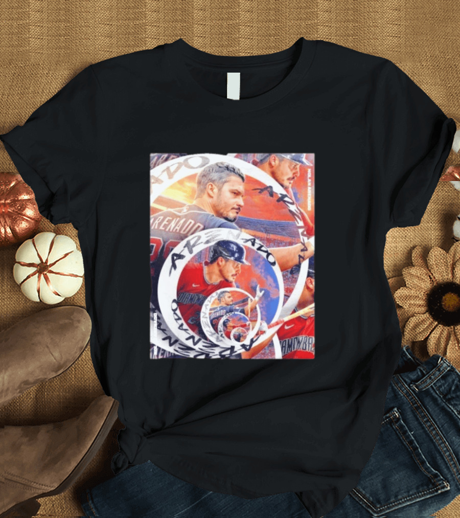 Nolan Arenado Arizona Diamondbacks Baseball Spiral Collage T-Shirt