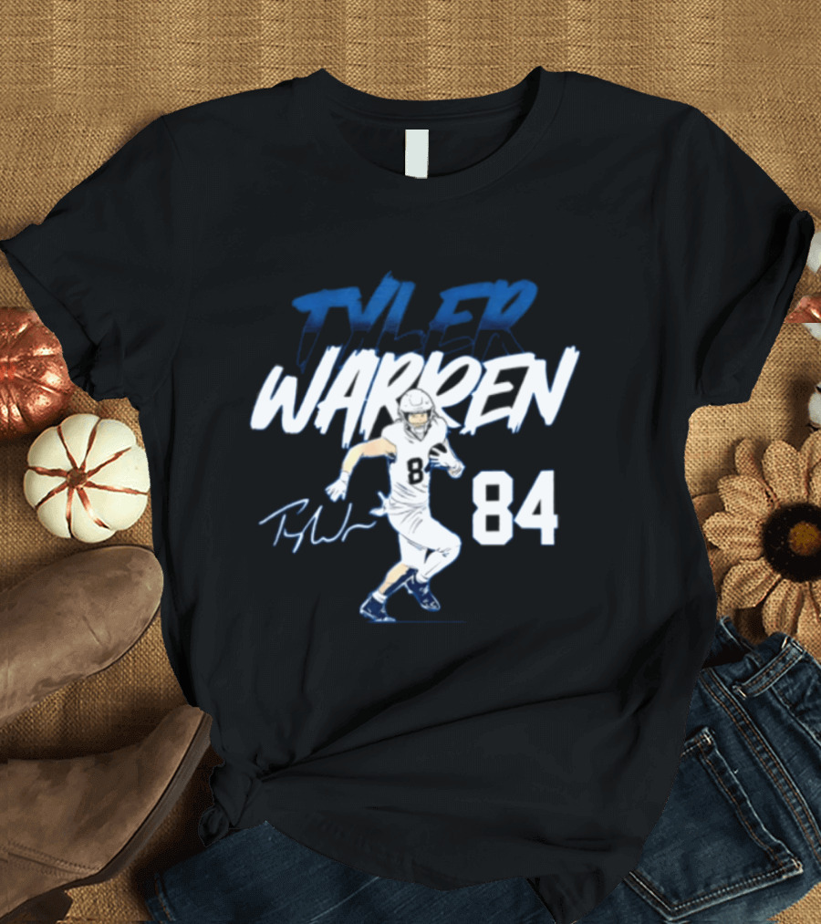 Tyler Warren Penn State 84 Football Player Signature T-Shirt