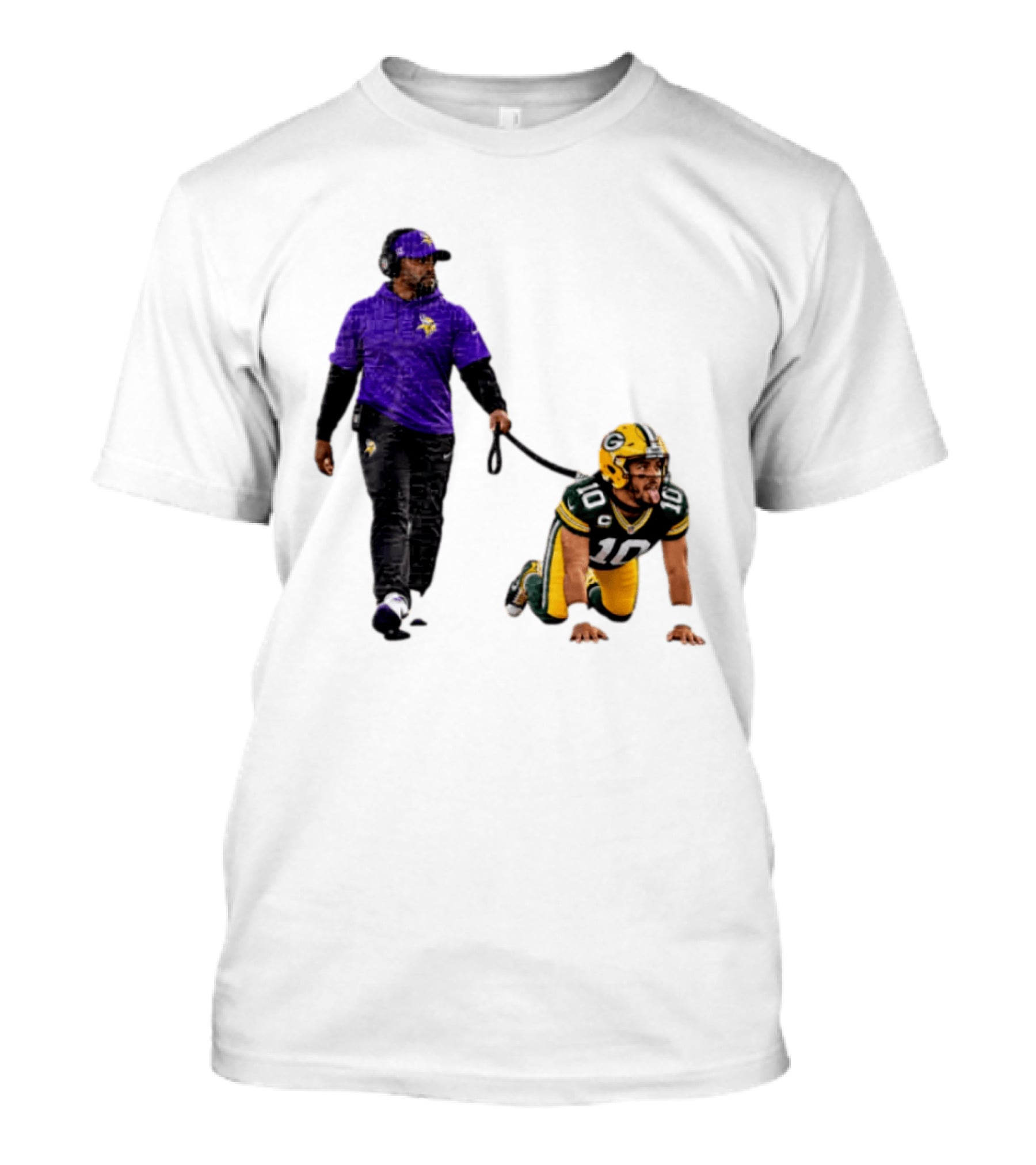 Brian Flores Minnesota Vikings Dominating Jordan Love Green Bay Packers NFL Meme T-Shirt