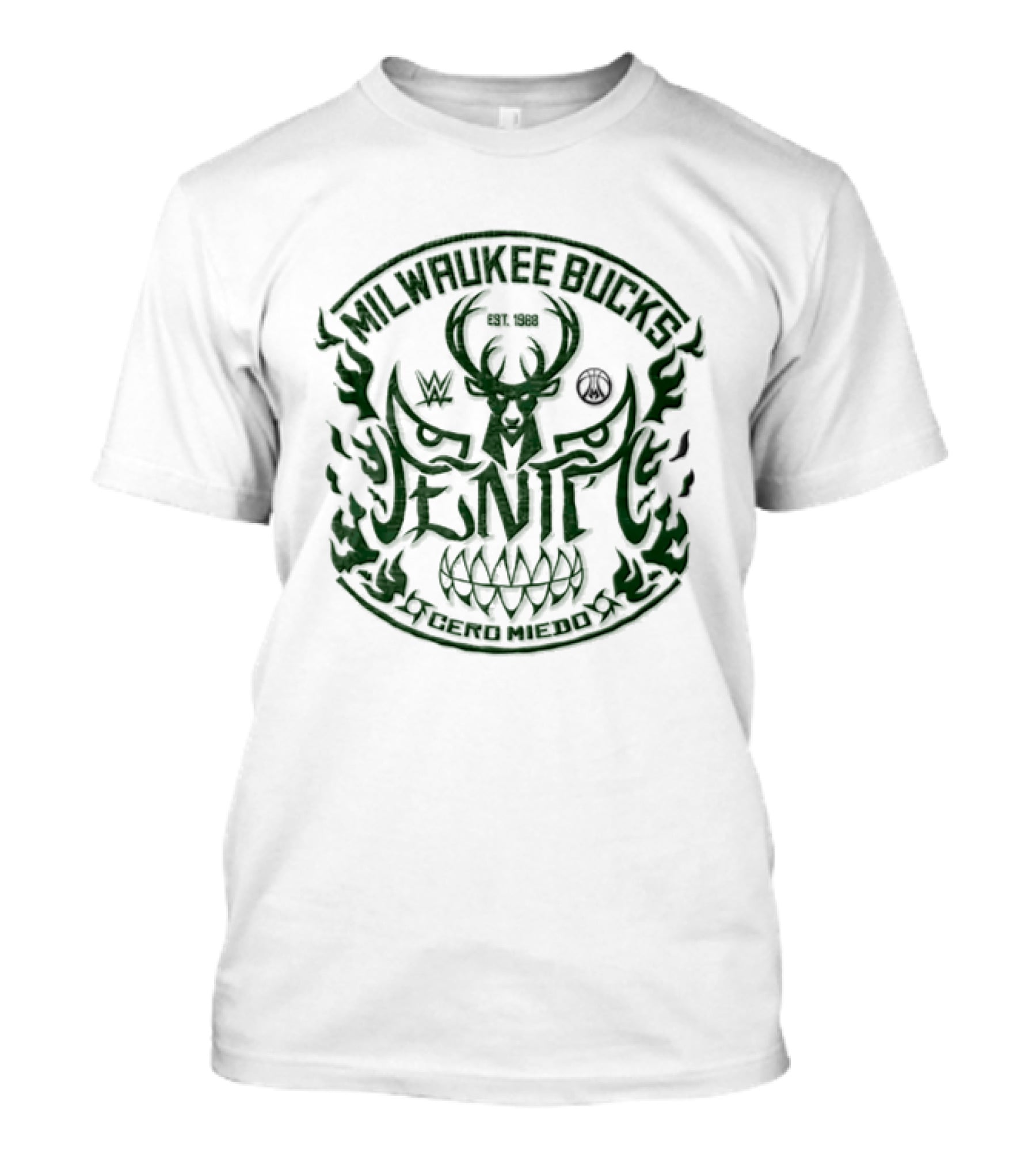 Cero Miedo Milwaukee Bucks Est 1968 Venom Tattoo T-Shirt