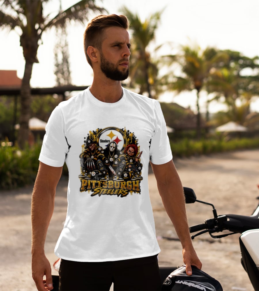 Freddy Krueger Jason Voorhees Chucky Steelers Halloween Pittsburgh T-Shirt