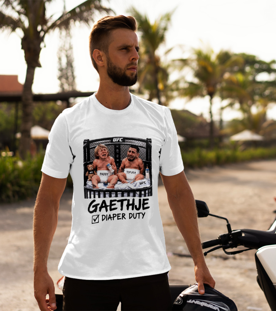 UFC Gaethje Diaper Duty Paddy Topuria Cage Fight T-Shirt