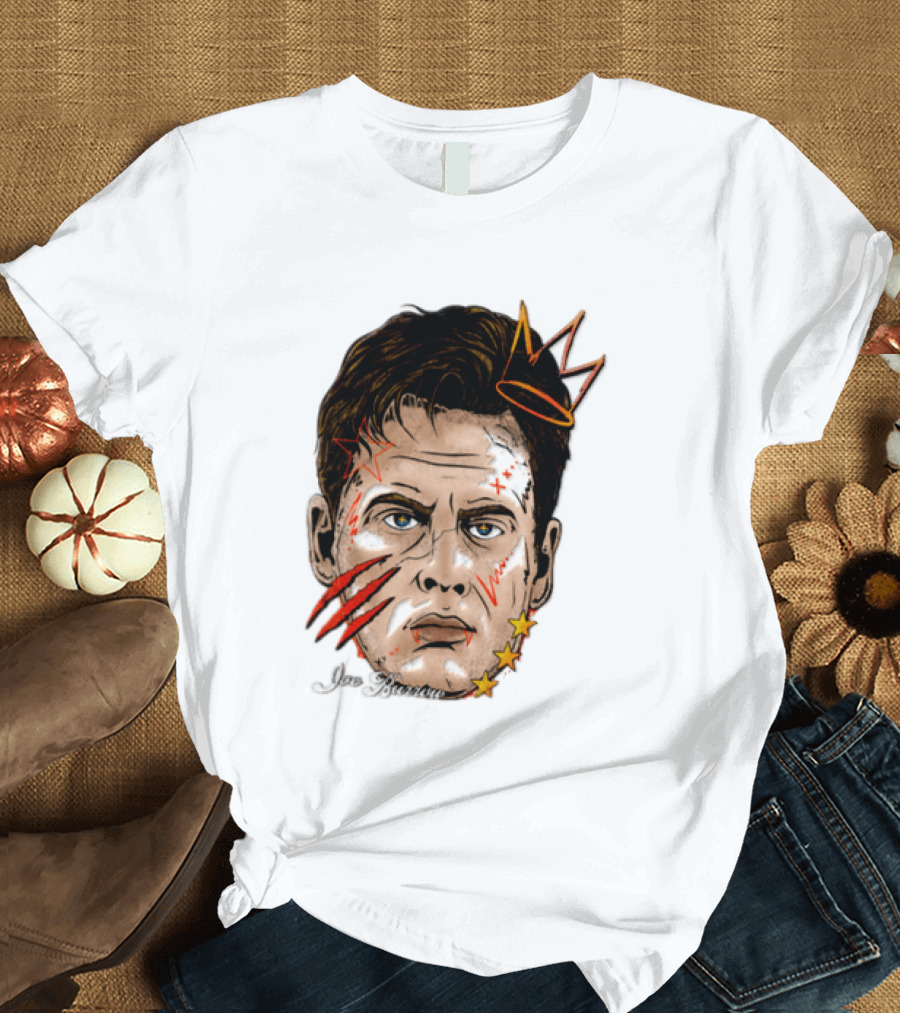 Joe Burrow Fat Head Limited Edition Player Crowned Star Scratches T-Shirt