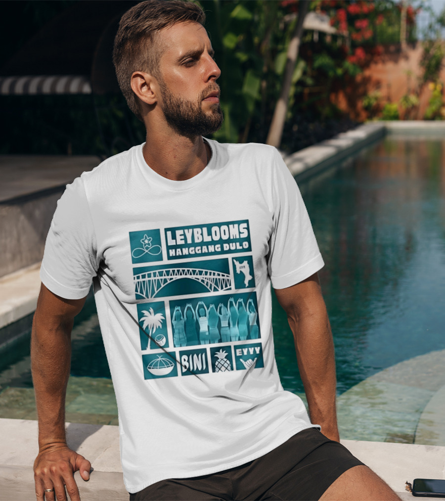 Leyblooms Hanggang Dulo Bini Eyyy Leyte Bridge Palm Coconut Pineapple T-Shirt