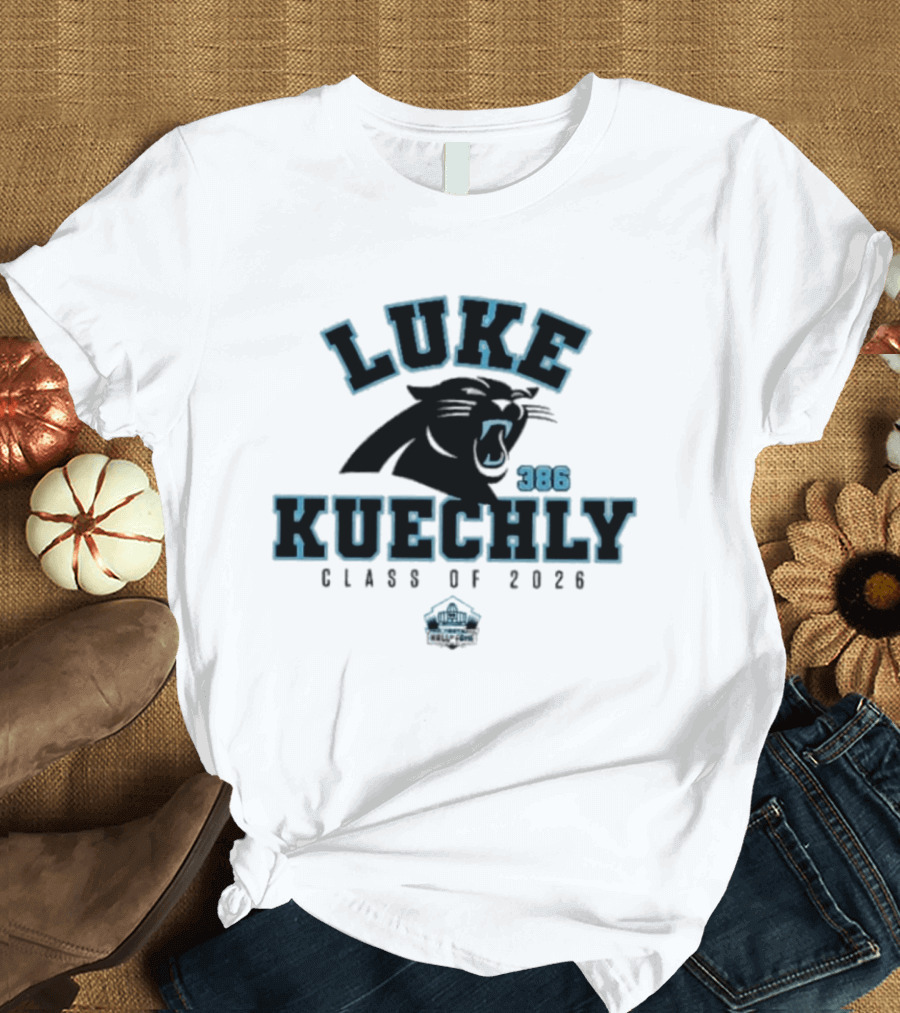 Luke Kuechly Panthers 386 Class Of 2026 Enshrinee Panthers T-Shirt