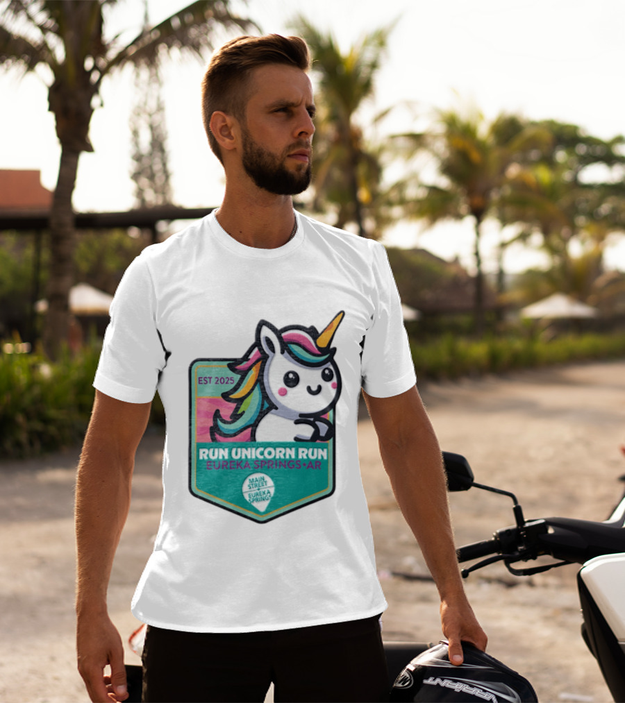 EST 2025 Run Unicorn Run Eureka Springs AR Main Street T-Shirt