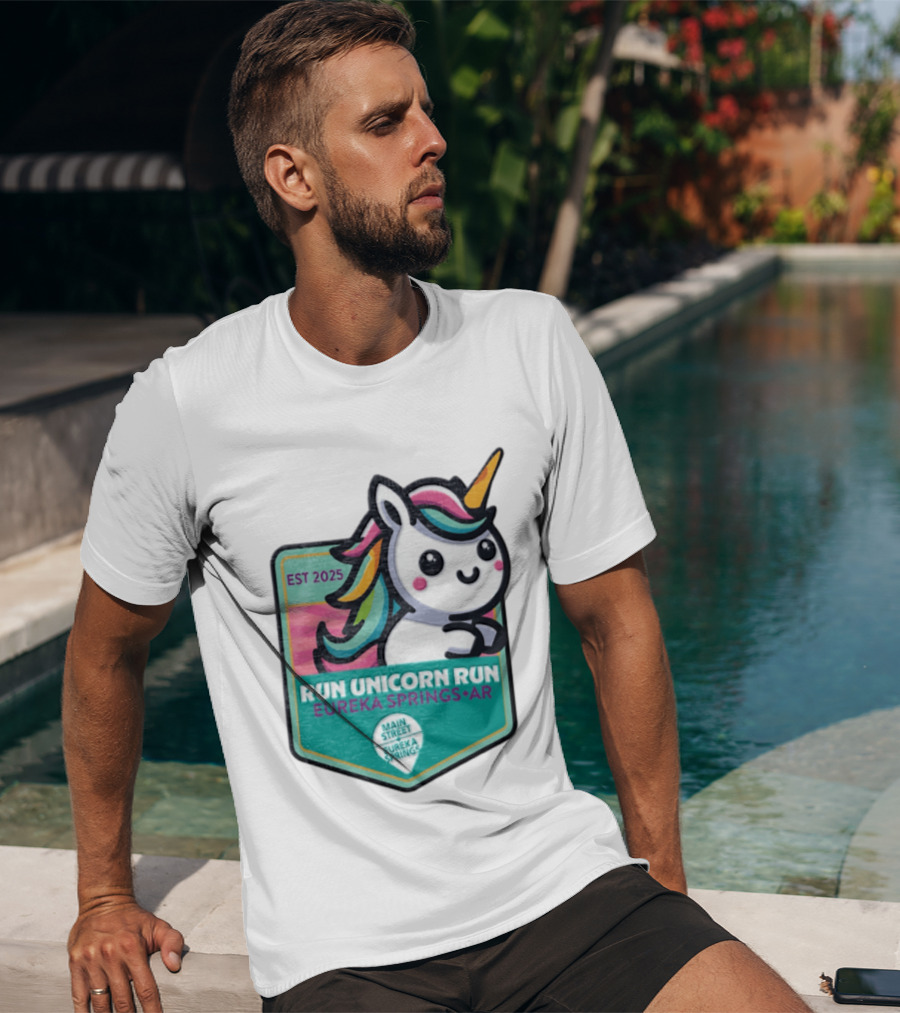 EST 2025 Run Unicorn Run Eureka Springs AR Main Street T-Shirt