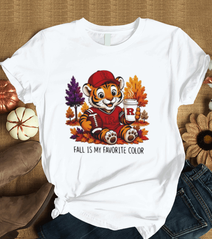 Rutgers Scarlet Knights Fall Is My Favorite Color Tiger Football 2026 T-Shirt