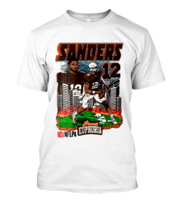 Sanders 12 Football Legend Euphoria NFCA Brand T-Shirt