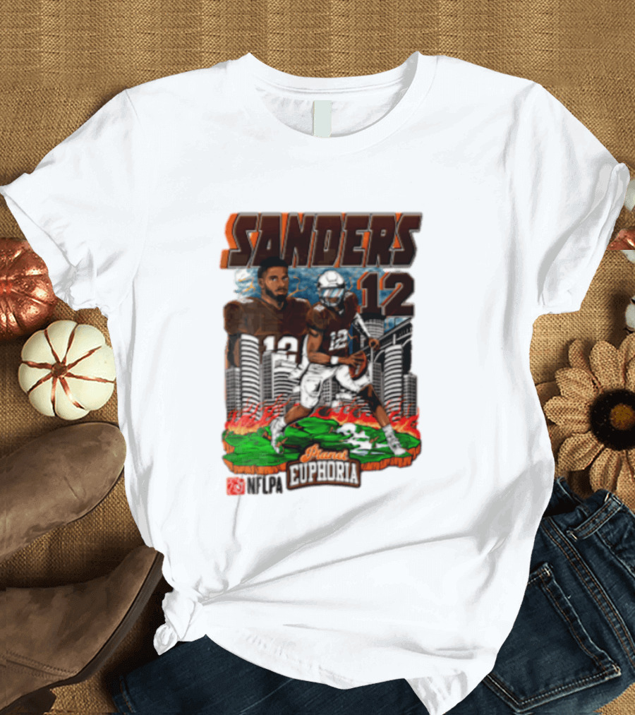 Sanders 12 Football Legend Euphoria NFCA Brand T-Shirt