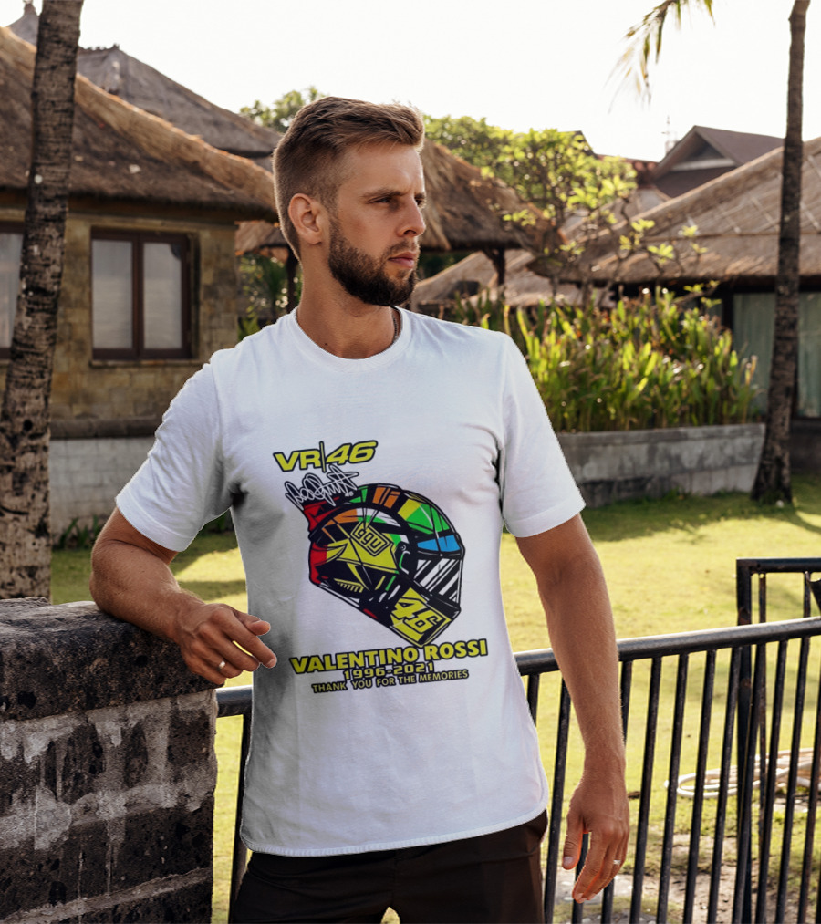 Valentino Rossi VR46 1996 2021 Thank You For The Memories Helmet T-Shirt