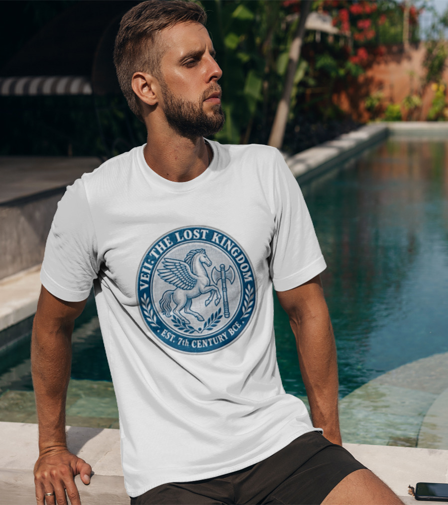 Veii The Lost Kingdom Est. 7th Century BCE Pegasus Horse Battle Axe T-Shirt