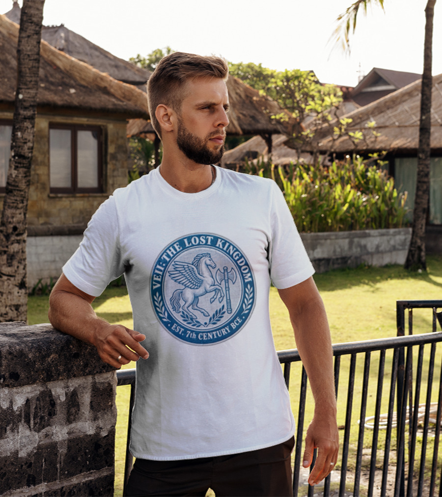 Veii The Lost Kingdom Est. 7th Century BCE Pegasus Horse Battle Axe T-Shirt