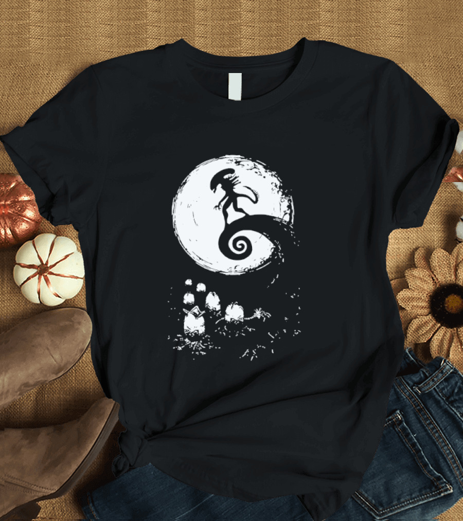 Alien Xenomorph Nightmare Before Christmas Mashup T-Shirt