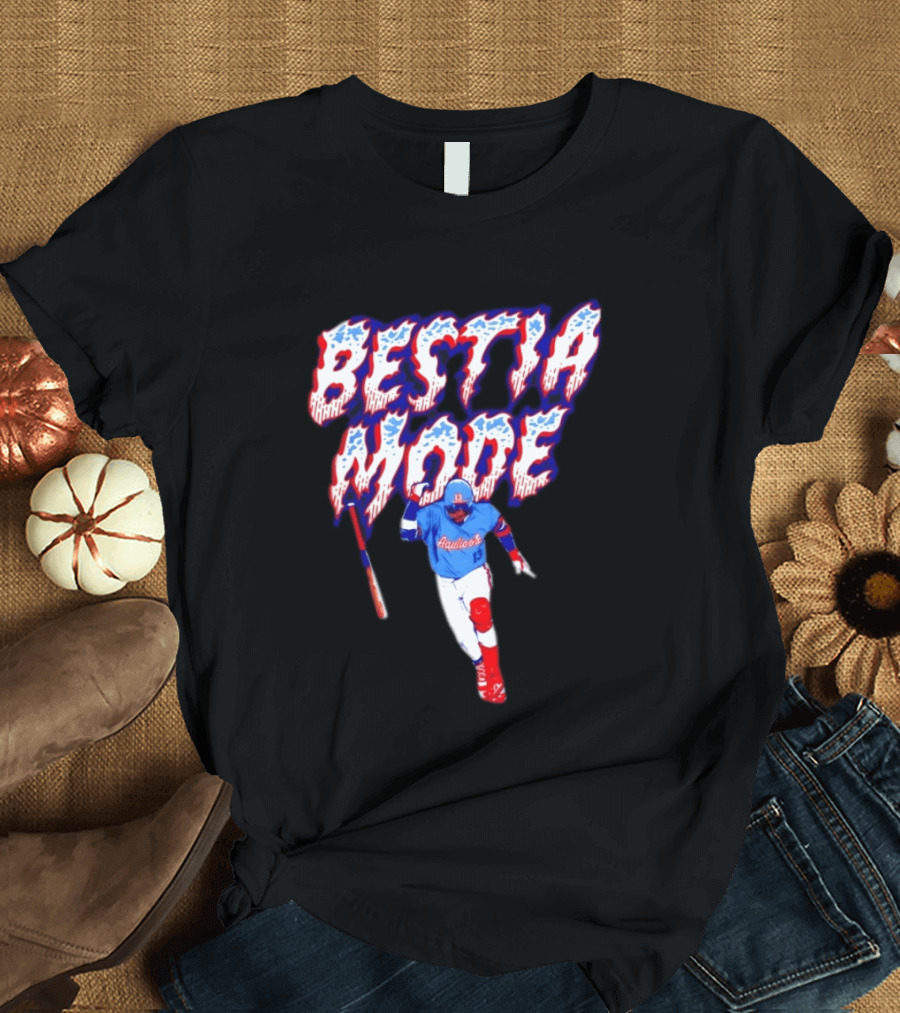BESTIA MODE Aquicos 13 Baseball Player Athlete T-Shirt