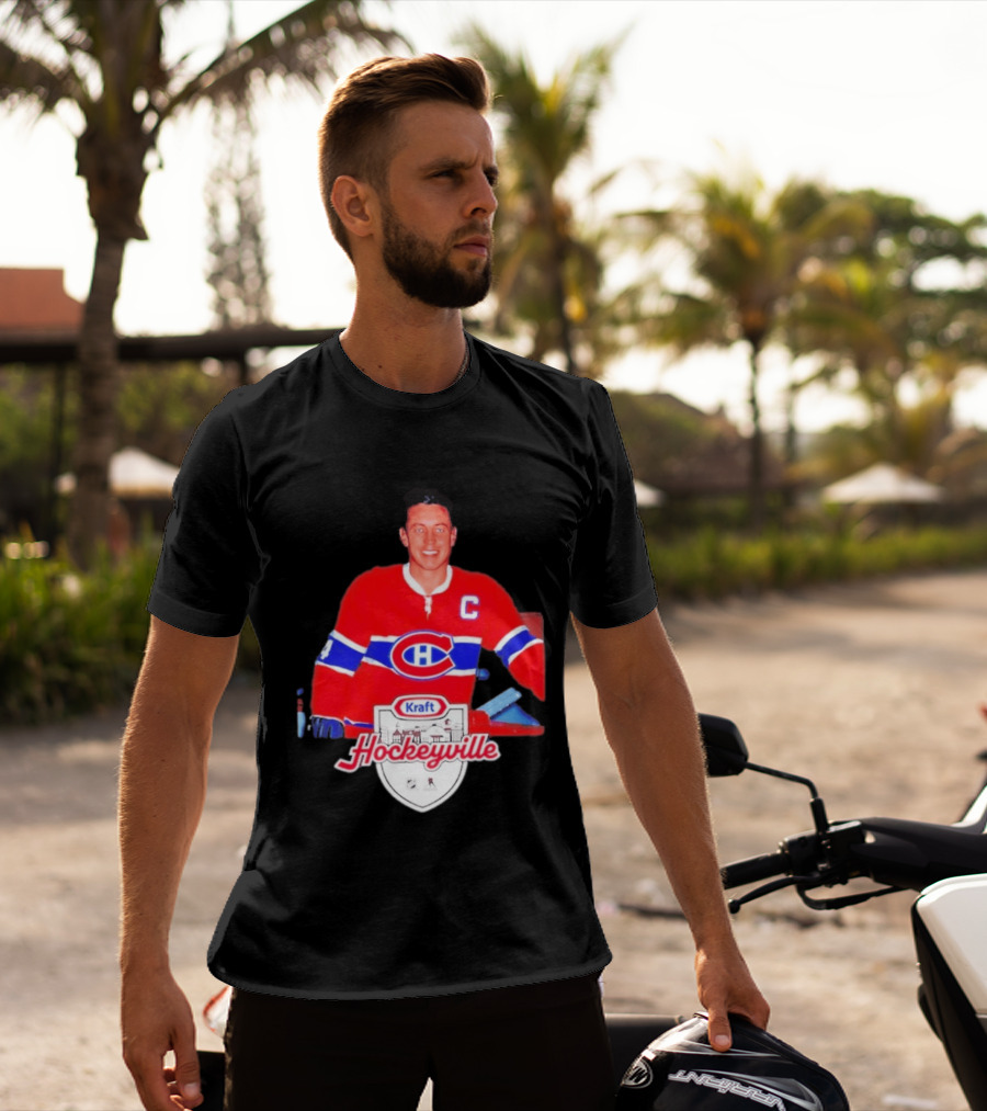 Jean Béliveau Montreal Canadiens Kraft Hockeyville Canadiens Logo Vintage Hockey T-Shirt