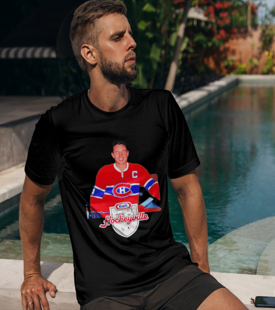Jean Béliveau Montreal Canadiens Kraft Hockeyville Canadiens Logo Vintage Hockey T-Shirt