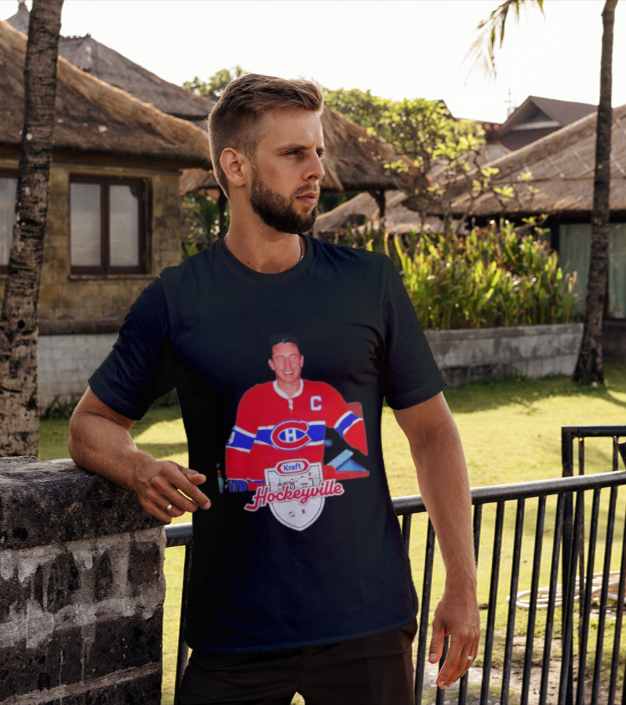 Jean Béliveau Montreal Canadiens Kraft Hockeyville Canadiens Logo Vintage Hockey T-Shirt