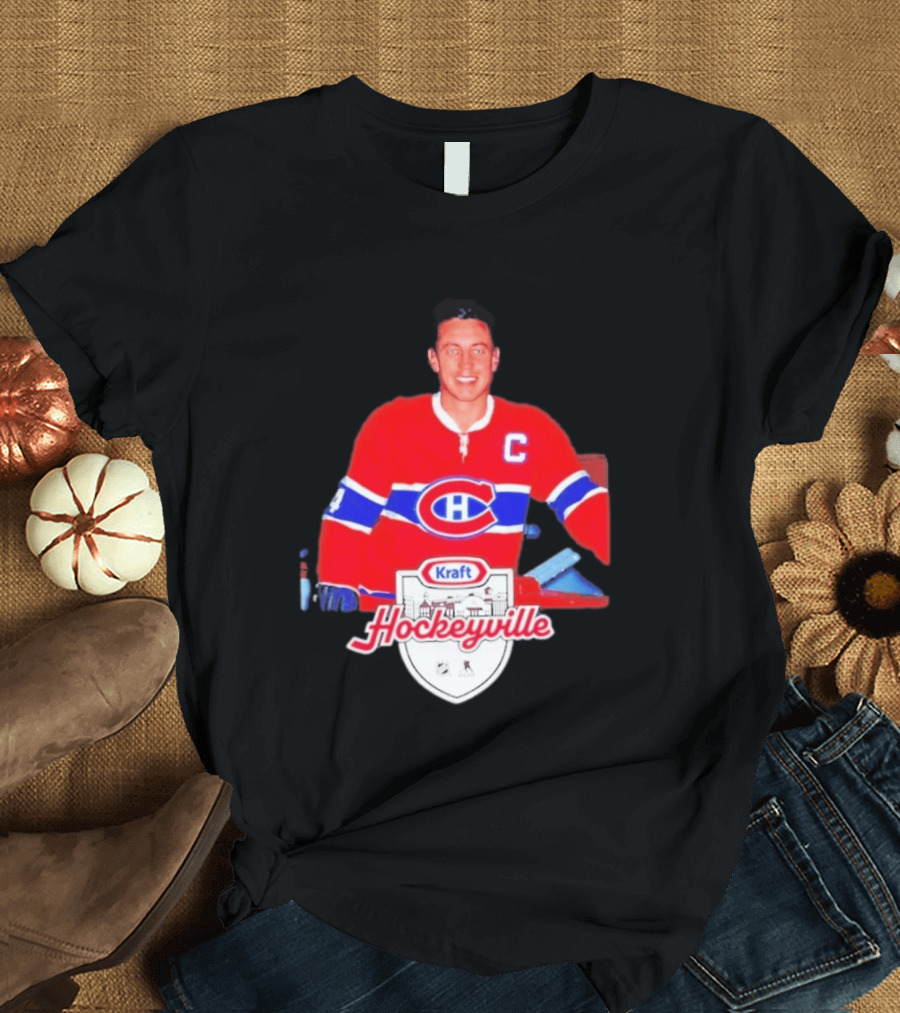 Jean Béliveau Montreal Canadiens Kraft Hockeyville Canadiens Logo Vintage Hockey T-Shirt