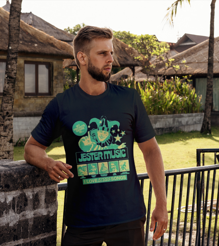Jester Music My Favorite Genre Is The Garden Jethro Tull Return To Forever The Dead I Love Silly Songs T-Shirt
