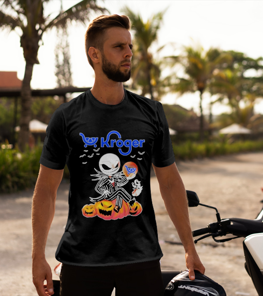Kroger Jack Skellington Zero Halloween Pumpkin Balloons T-Shirt