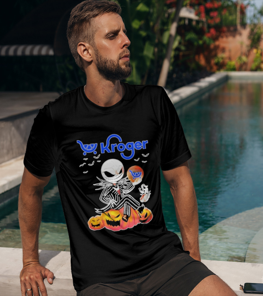 Kroger Jack Skellington Zero Halloween Pumpkin Balloons T-Shirt